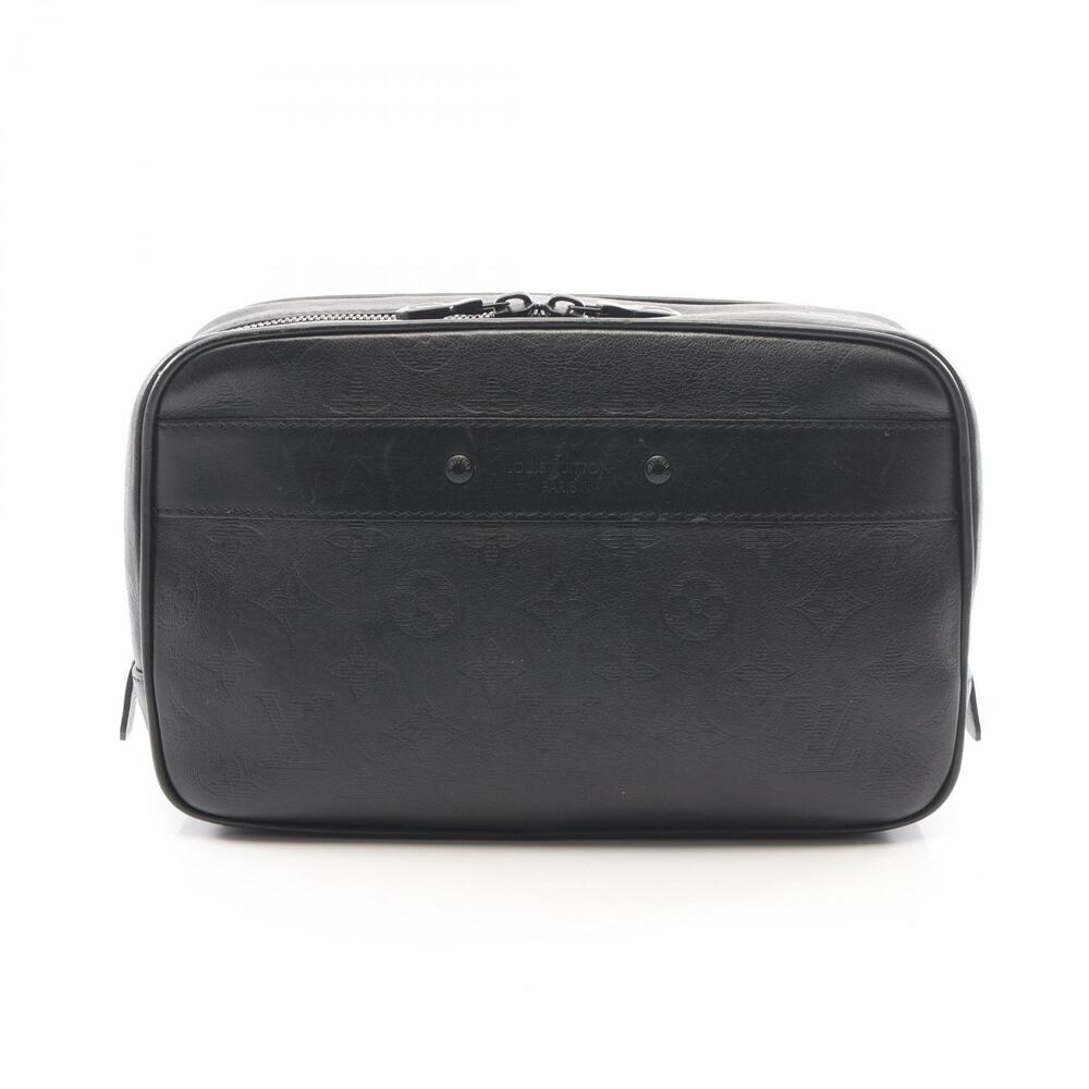 Louis Vuitton Trousses Toilette Shoulder Bag Leather Monogram Shadow Black